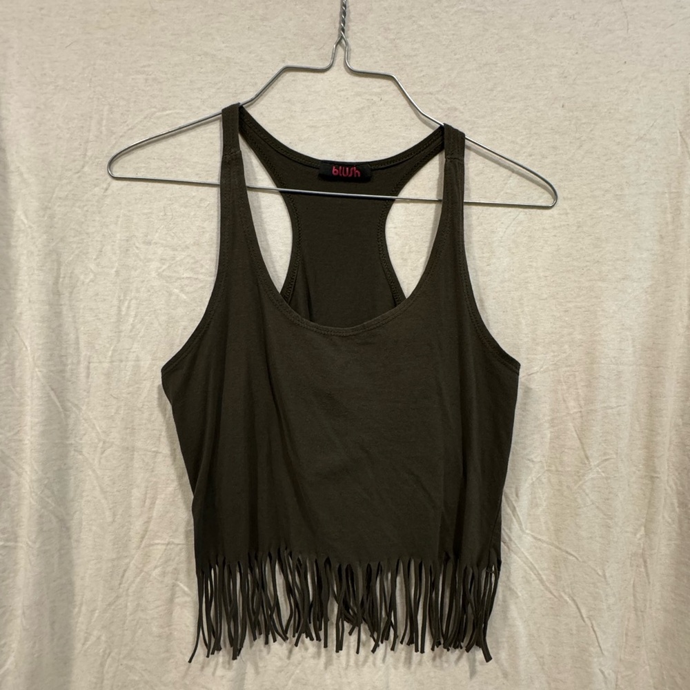 Tank top with tassels